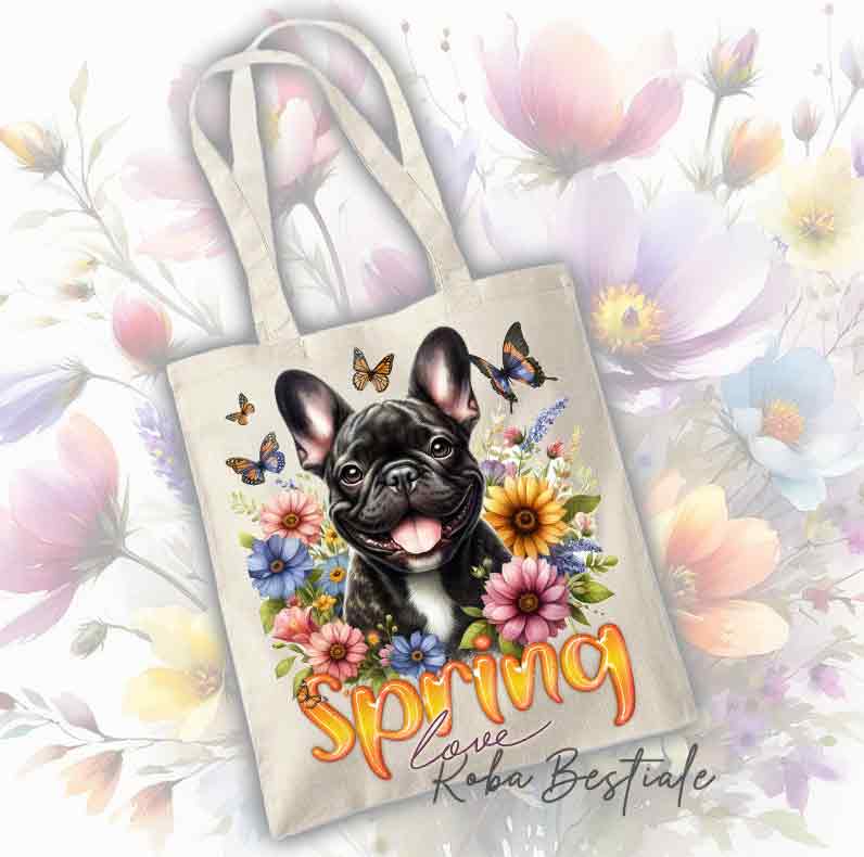 SPRING LOVE Shopper - BOULEDOGUE FRANCAIS Bringé