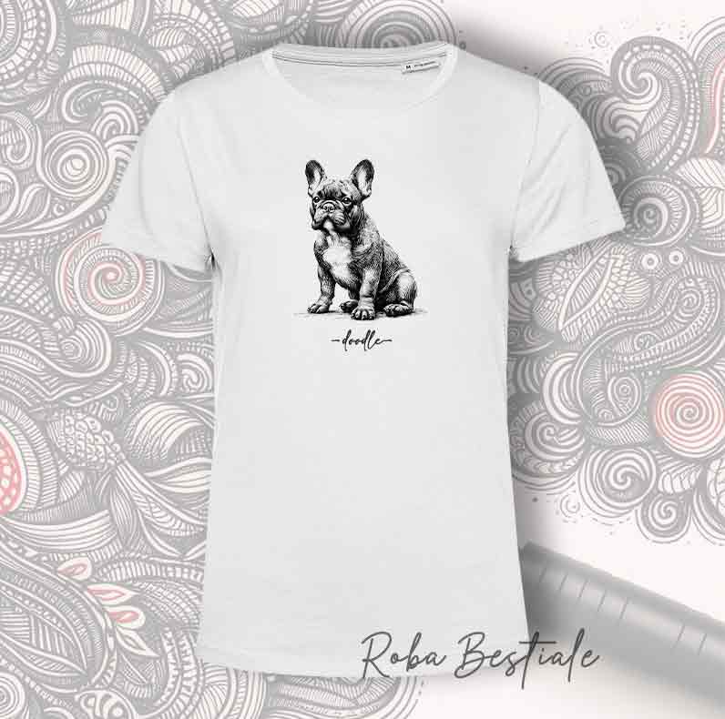 T-Shirt DOODLE - BOULEDOGUE FRANCAIS Bringé