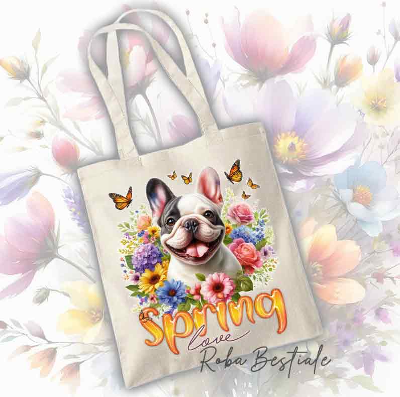 SPRING LOVE Shopper - BOULEDOGUE FRANCAIS Caille