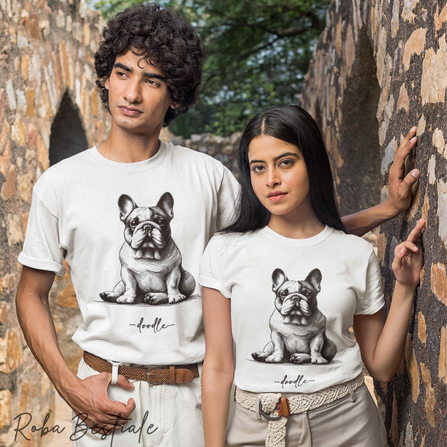 DOODLE T-Shirt - BOULEDOGUE FRANCAIS Caille