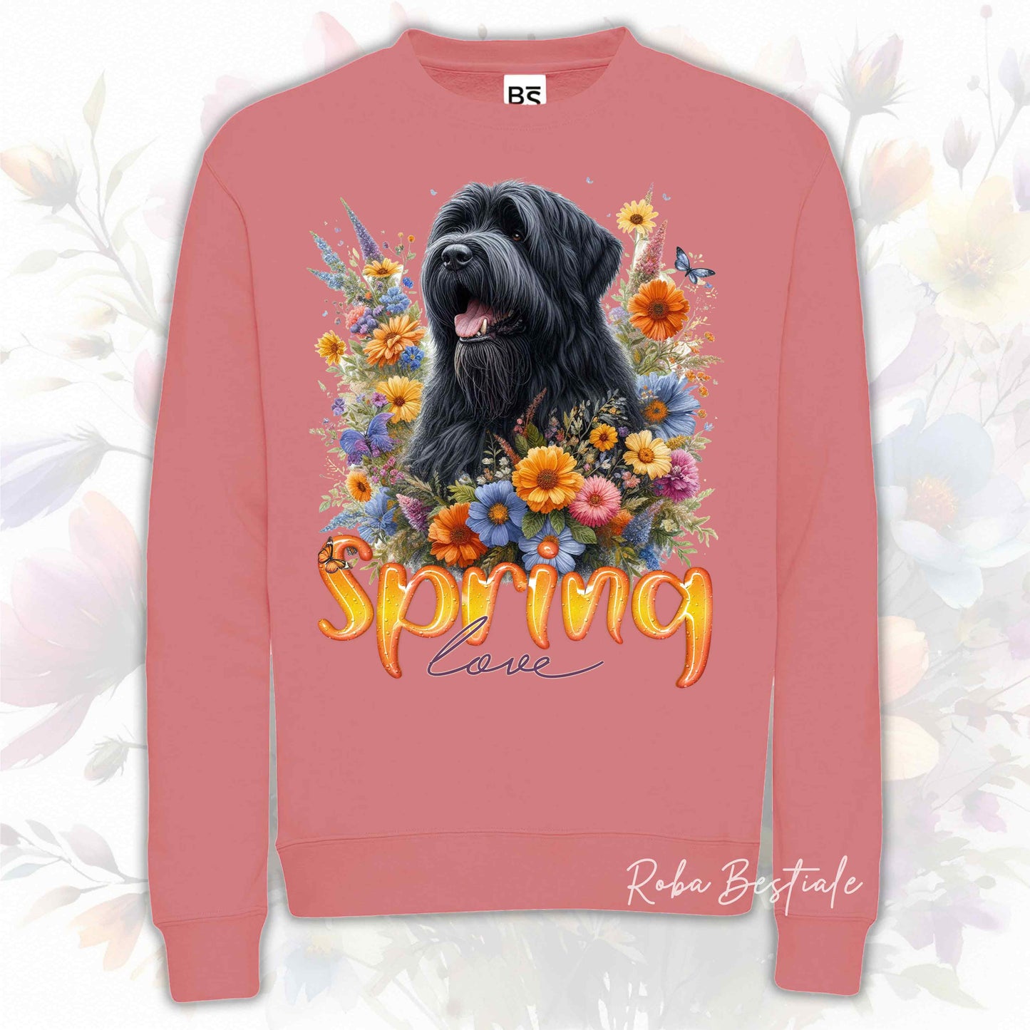 Felpa SPRING LOVE - BOVARO DELLE FIANDRE - Girocollo, Unisex, in tanti colori! - dalla XS alla 3XL