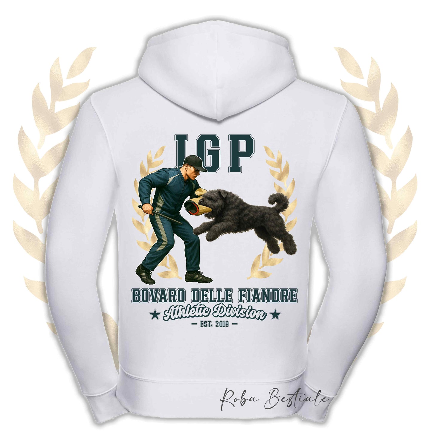 Felpa IGP ATTACK - BOVARO DELLE FIANDRE - Con Cappuccio e Full Zip, Uomo o Donna, in tanti colori - dalla XS alla 5XL