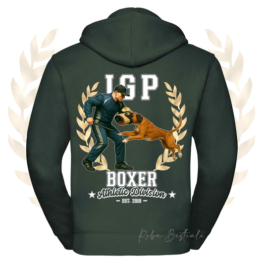 Felpa IGP ATTACK - BOXER Fulvo - Con Cappuccio e Full Zip, Uomo o Donna, in tanti colori - dalla XS alla 5XL