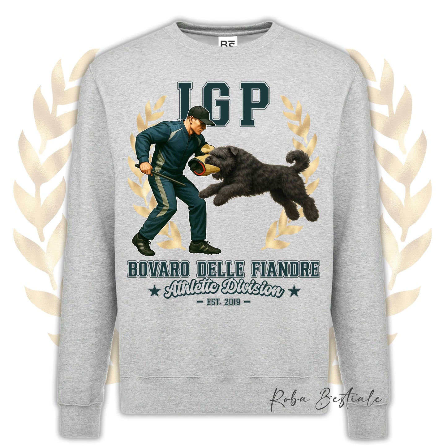 Felpa Invernale IGP ATTACK - BOVARO DELLE FIANDRE - Girocollo, Unisex, in tanti colori! - dalla XS alla 3XL