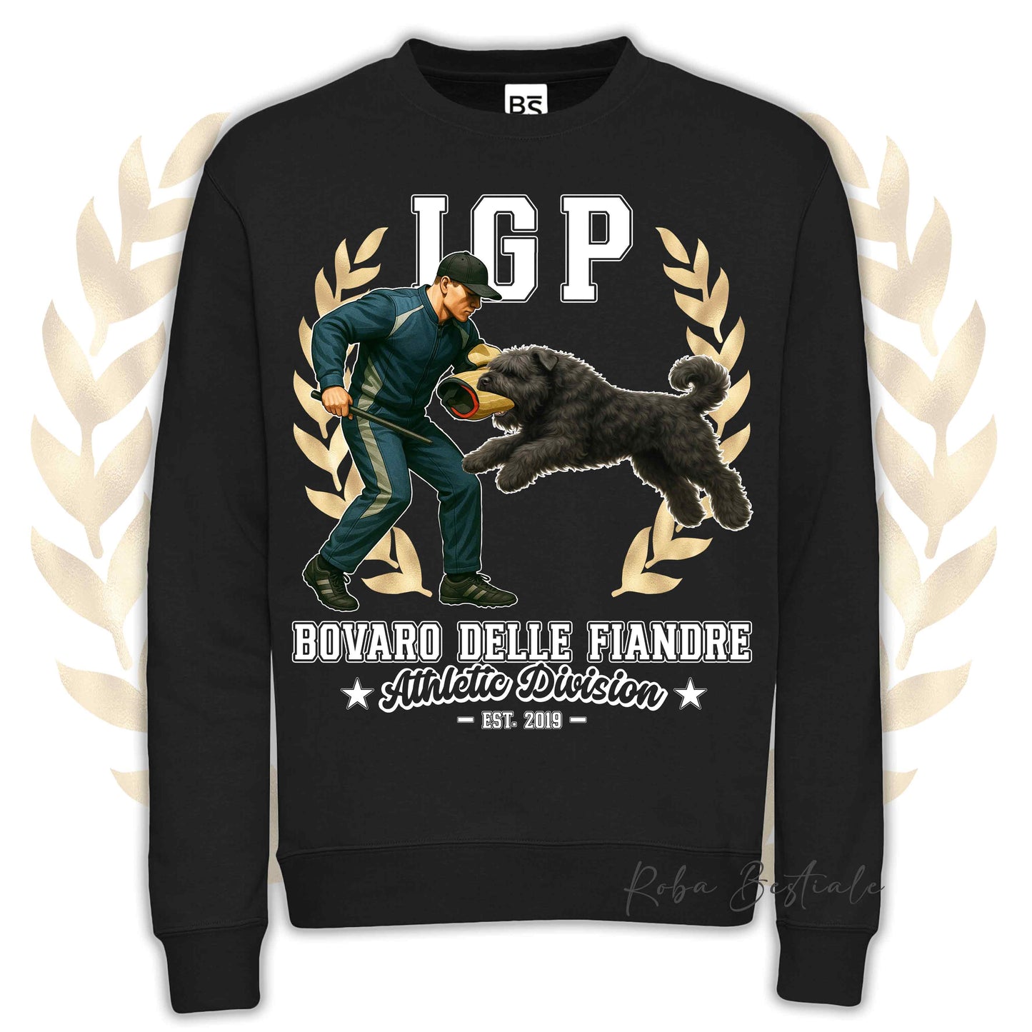 Felpa Invernale IGP ATTACK - BOVARO DELLE FIANDRE - Girocollo, Unisex, in tanti colori! - dalla XS alla 3XL