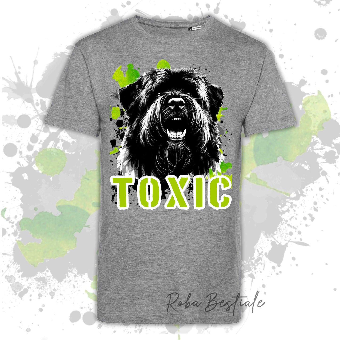 T-Shirt TOXIC - BOVARO DELLE FIANDRE - Uomo o Donna, disponibile in tanti colori - dalla XS alla 5XL