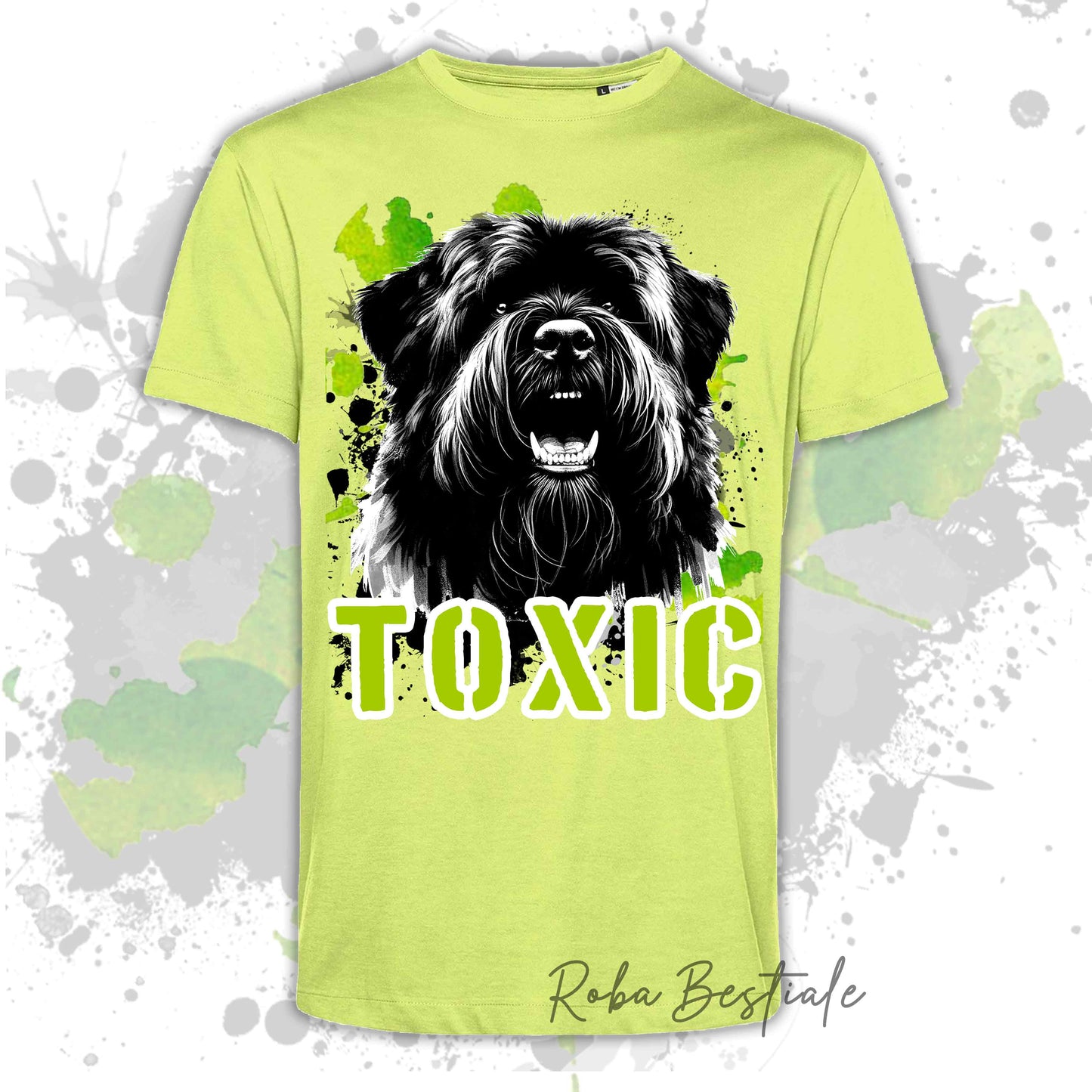 T-Shirt TOXIC - BOVARO DELLE FIANDRE - Uomo o Donna, disponibile in tanti colori - dalla XS alla 5XL