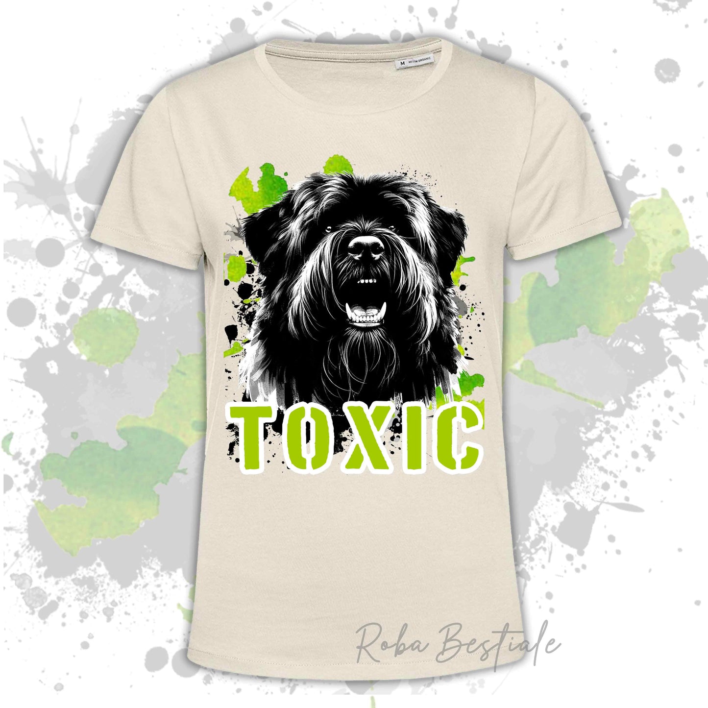 T-Shirt TOXIC - BOVARO DELLE FIANDRE - Uomo o Donna, disponibile in tanti colori - dalla XS alla 5XL