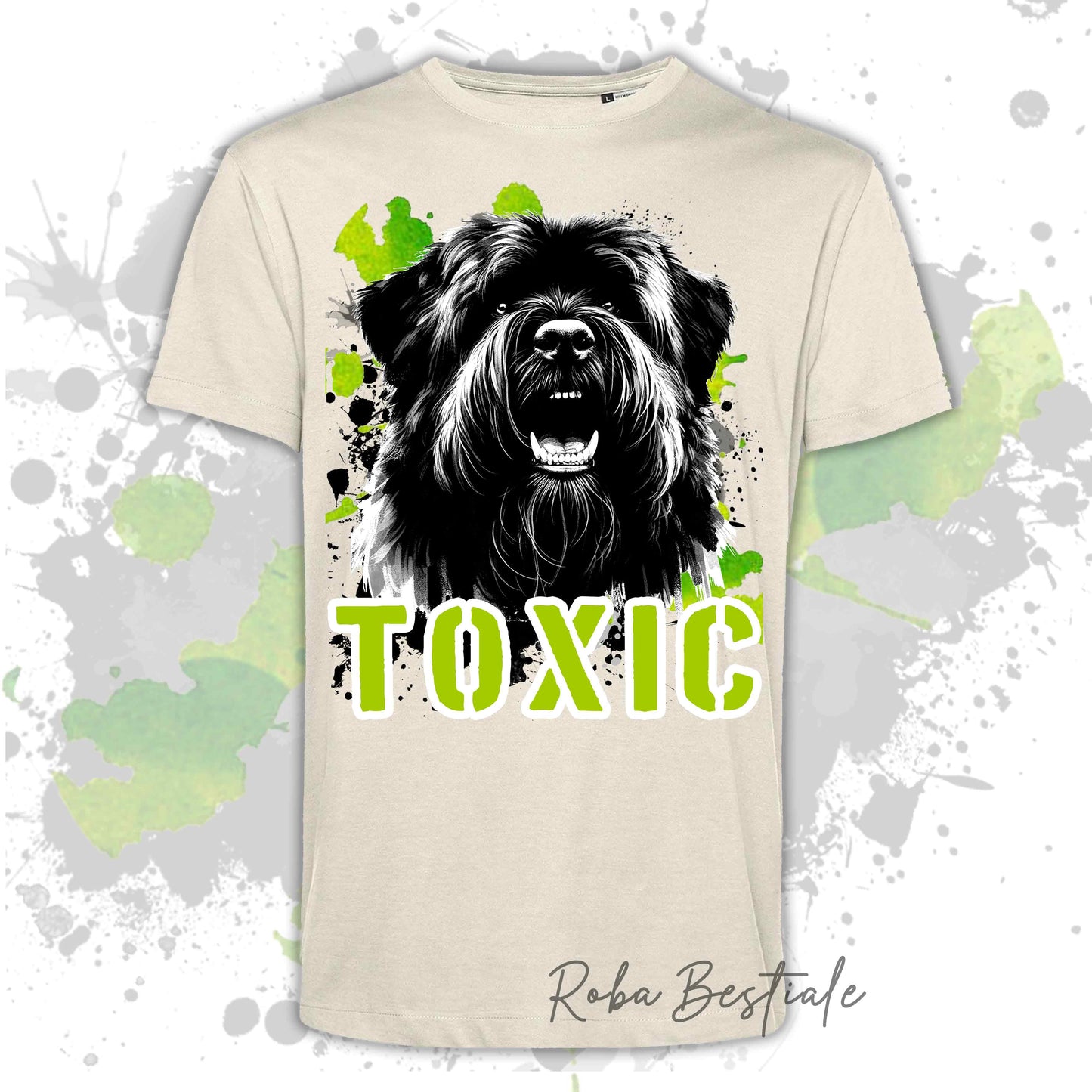 T-Shirt TOXIC - BOVARO DELLE FIANDRE - Uomo o Donna, disponibile in tanti colori - dalla XS alla 5XL