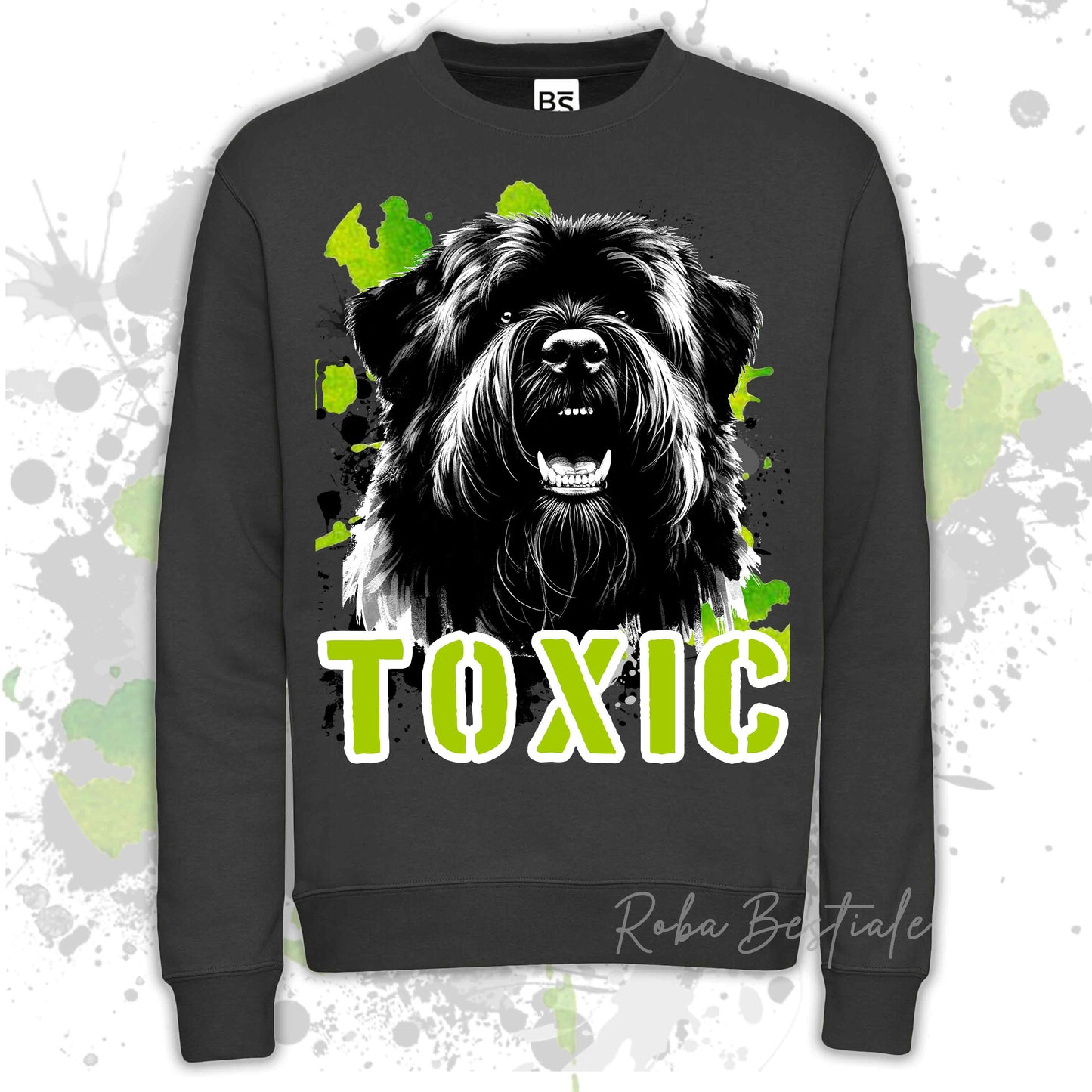 Felpa TOXIC - BOVARO DELLE FIANDRE - Girocollo, Unisex, in tanti colori! - dalla XS alla 3XL