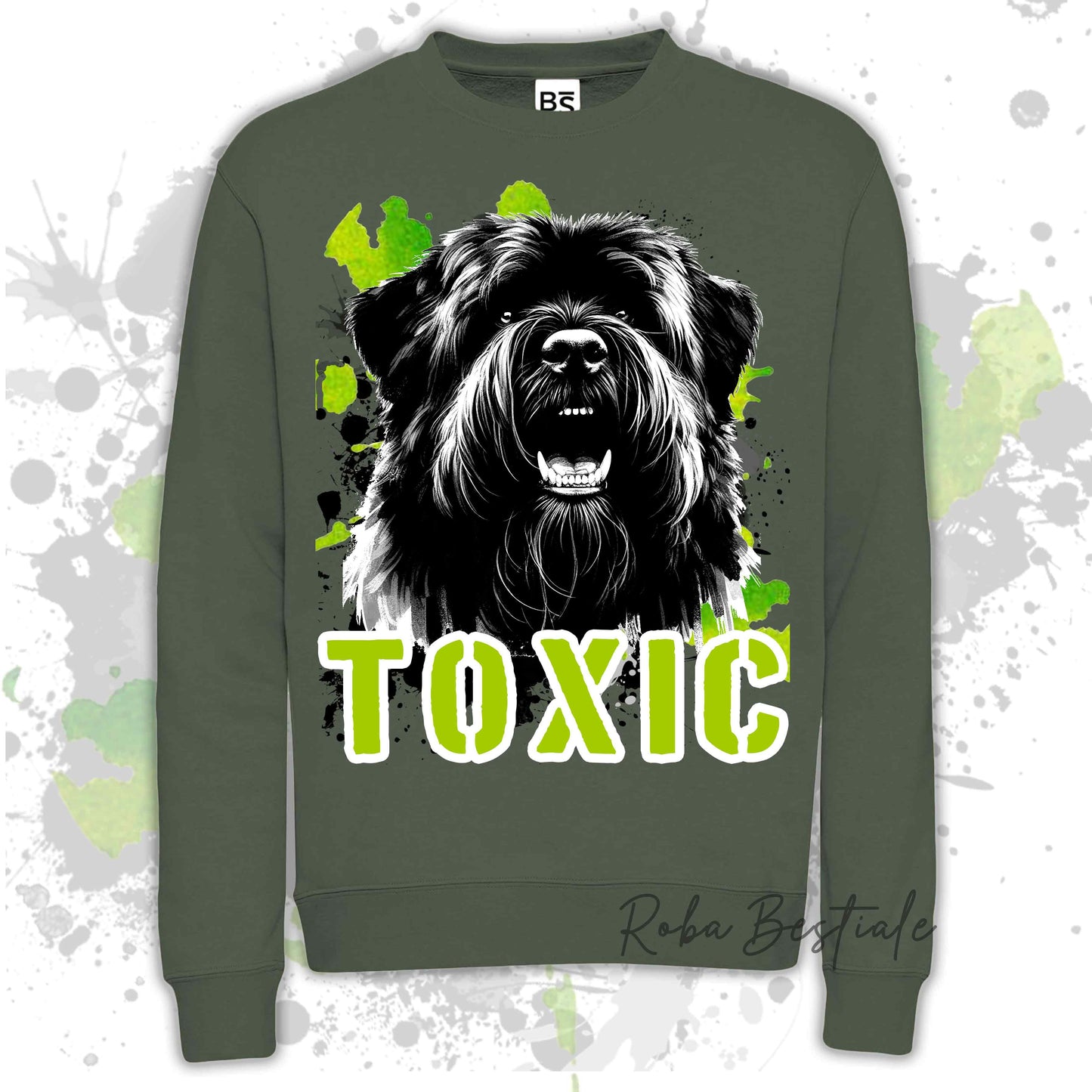 Felpa TOXIC - BOVARO DELLE FIANDRE - Girocollo, Unisex, in tanti colori! - dalla XS alla 3XL