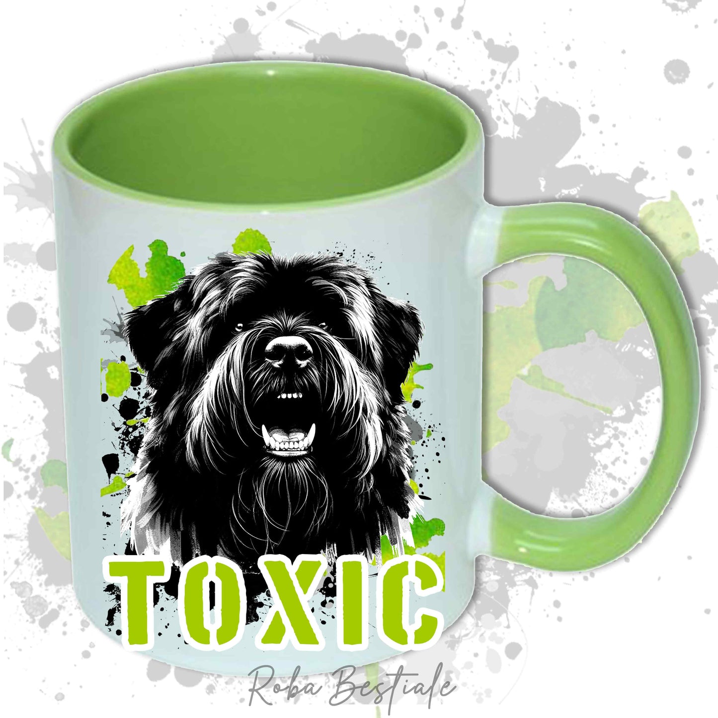 Tazza TOXIC - BOVARO DELLE FIANDRE - In Ceramica, con manico e interno in diversi colori - 330 ml