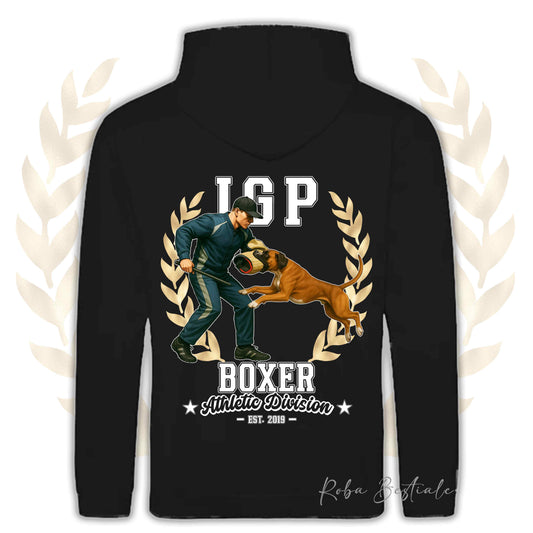 Felpa IGP ATTACK - BOXER Fulvo - Con Cappuccio e Tasconi, Unisex, in tanti colori - dalla XS alla 5XL