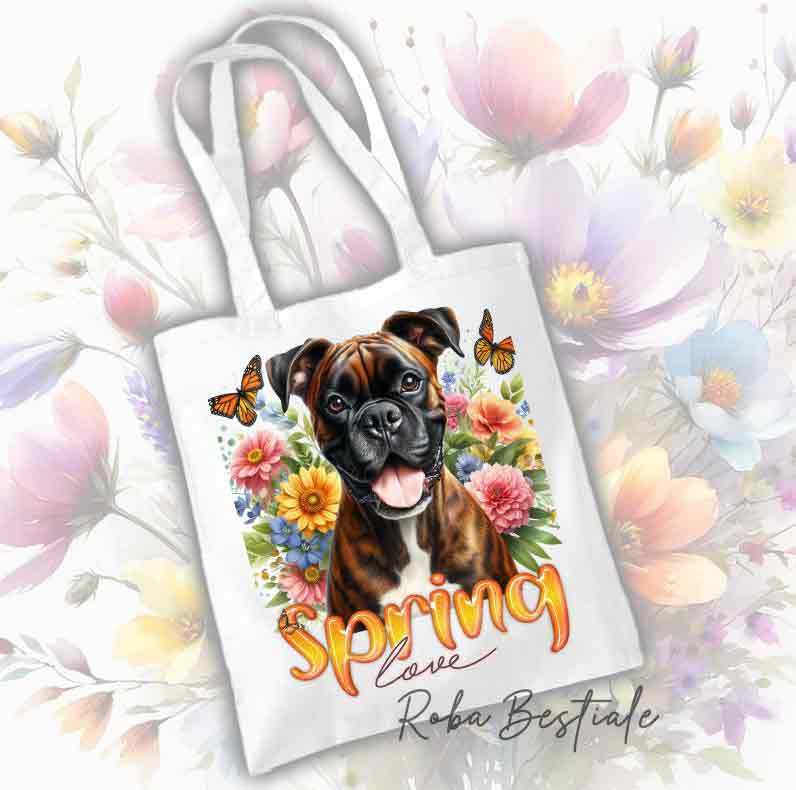 SPRING LOVE Shopper - Brindle BOXER