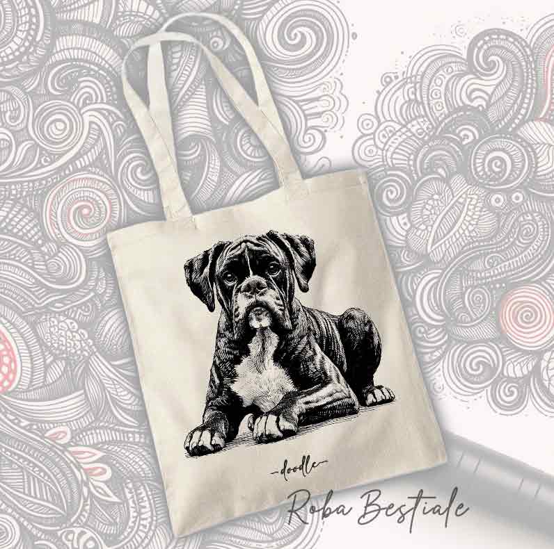 Shopper DOODLE - BOXER Tigrato