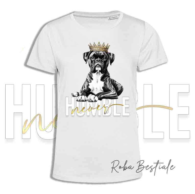 T-shirt NEVER HUMBLE - BOXER Tigrato