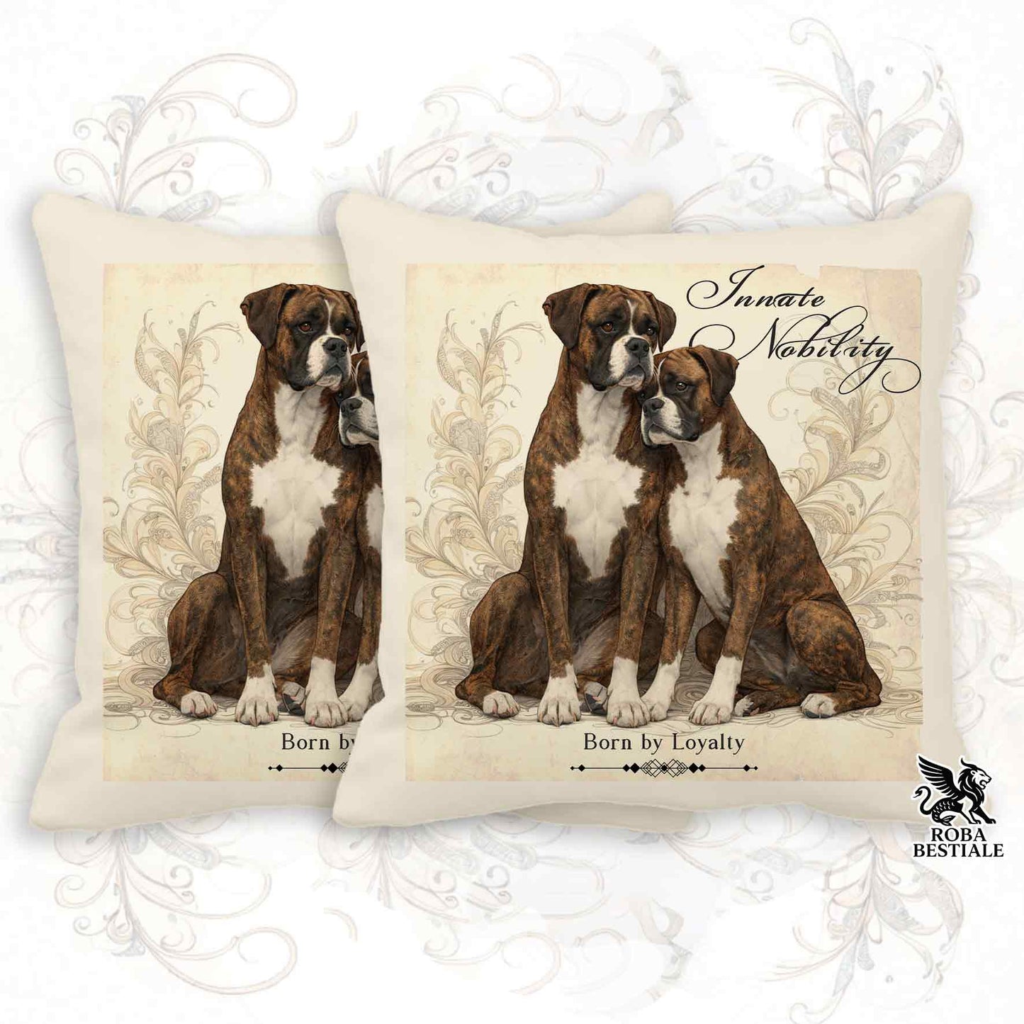 Cuscino NOBILITY - BOXER Tigrato - 100% Tela di Cotone - 40x40 cm
