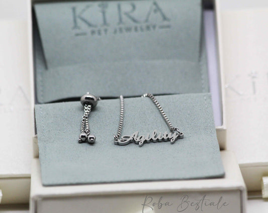 Bracciale KIRA PET JEWERLY - Modello OLIVE - AGILITY - In Acciaio Inox color SILVER