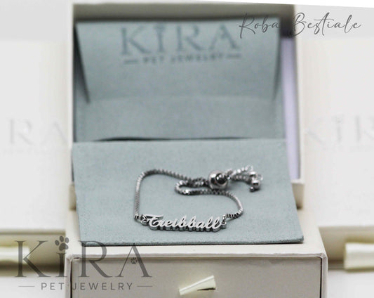 Bracciale KIRA PET JEWERLY - Modello OLIVE - TREIBBALL - In Acciaio Inox color SILVER