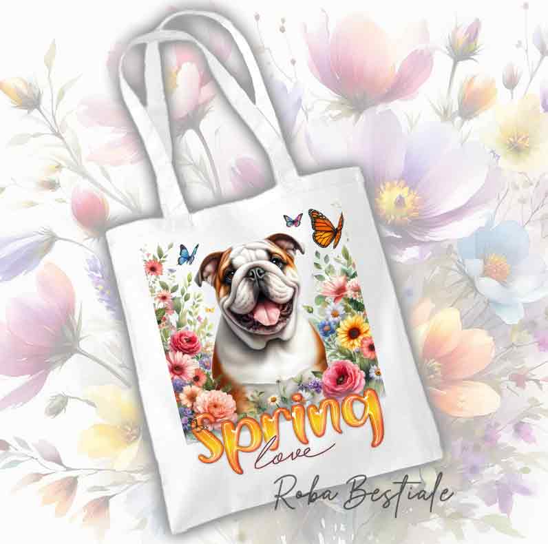 Shopper SPRING LOVE - BULLDOG INGLESE