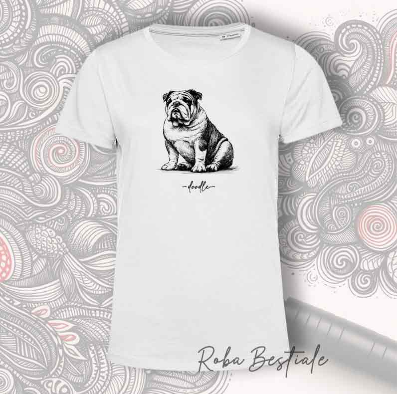 T-Shirt DOODLE - BULLDOG INGLESE