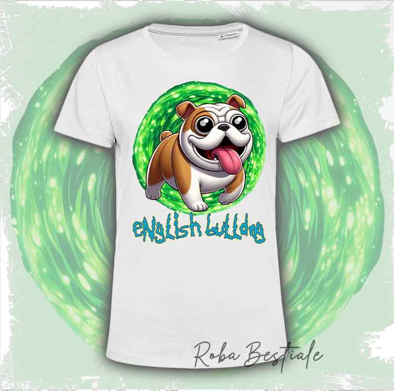 T-Shirt RICK & MORTY - BULLDOG INGLESE