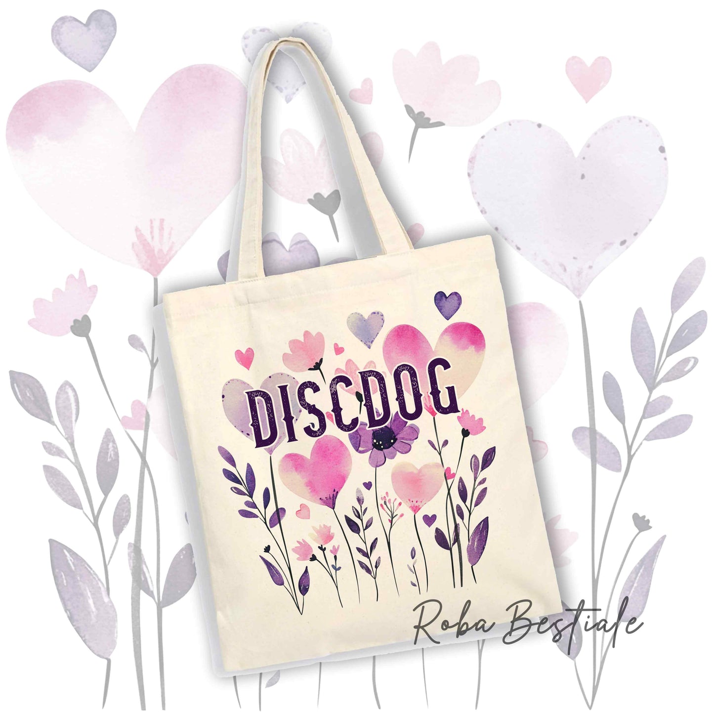 Shopper CANDY - DISC DOG - Diversi colori disponibili, 100% Cotone