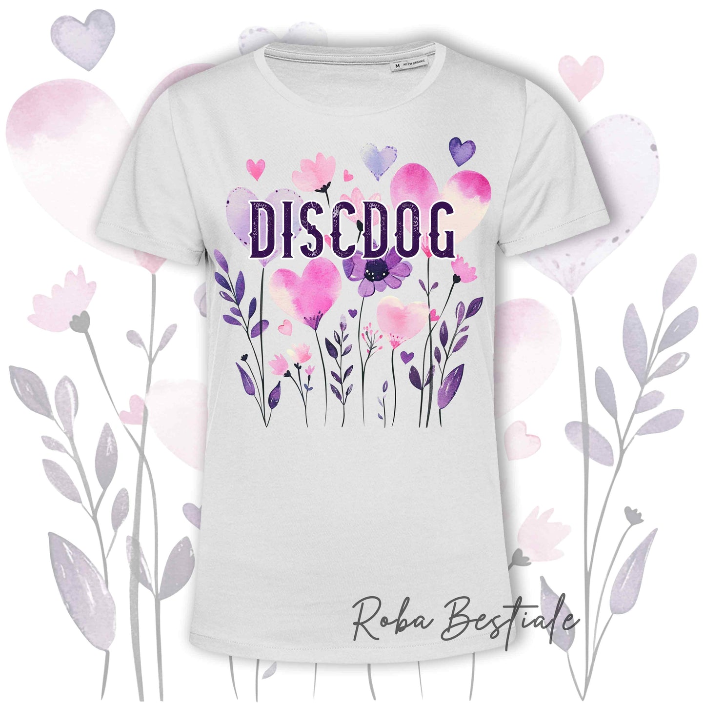T-Shirt CANDY - DISC DOG - 6 COLORI DISPONIBILI - Uomo o Donna, 100% Cotone, dalla XS alla 5XL