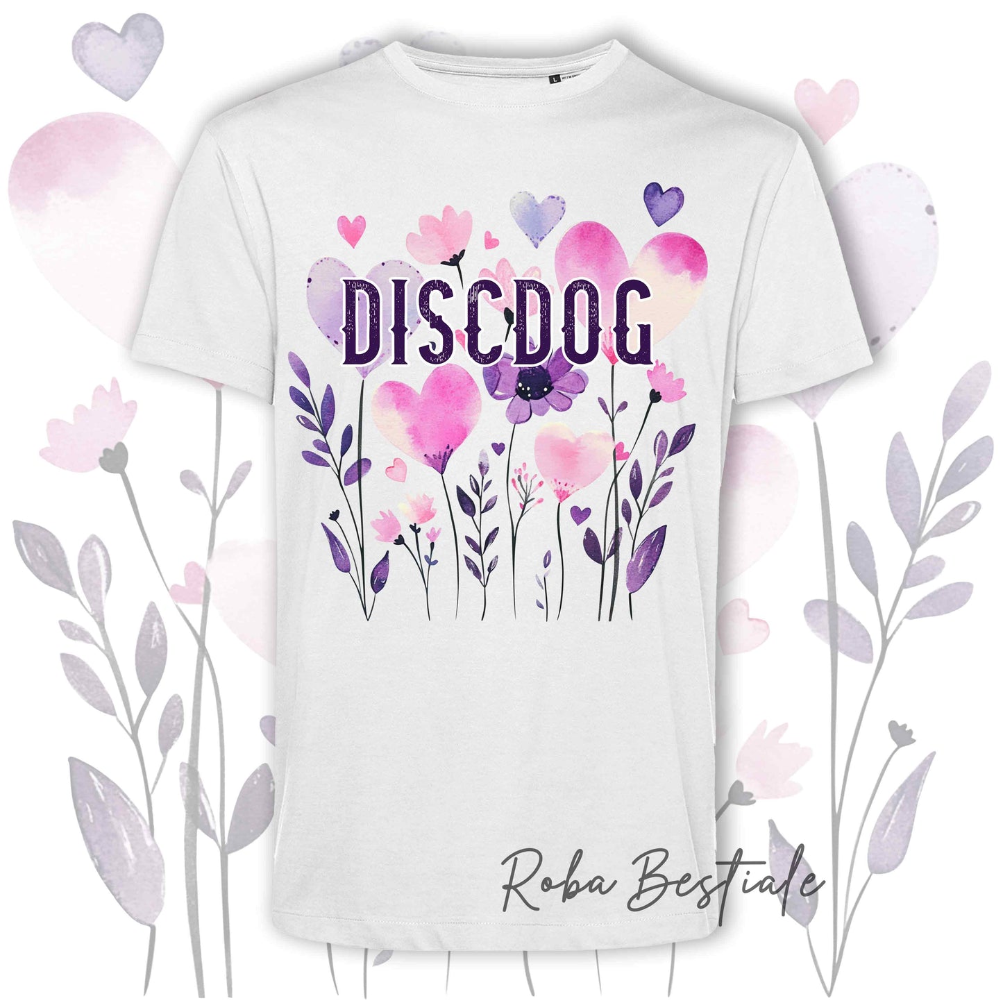 T-Shirt CANDY - DISC DOG - 6 COLORI DISPONIBILI - Uomo o Donna, 100% Cotone, dalla XS alla 5XL