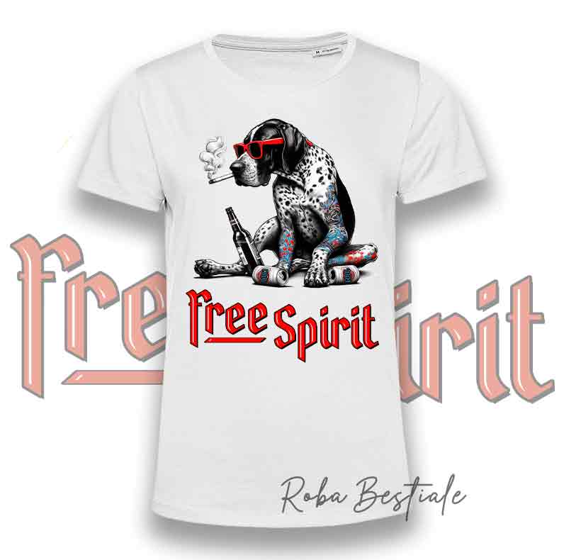 T-Shirt FREE SPIRIT - CANE DA FERMA TEDESCO a Pelo Corto - KURZHAAR