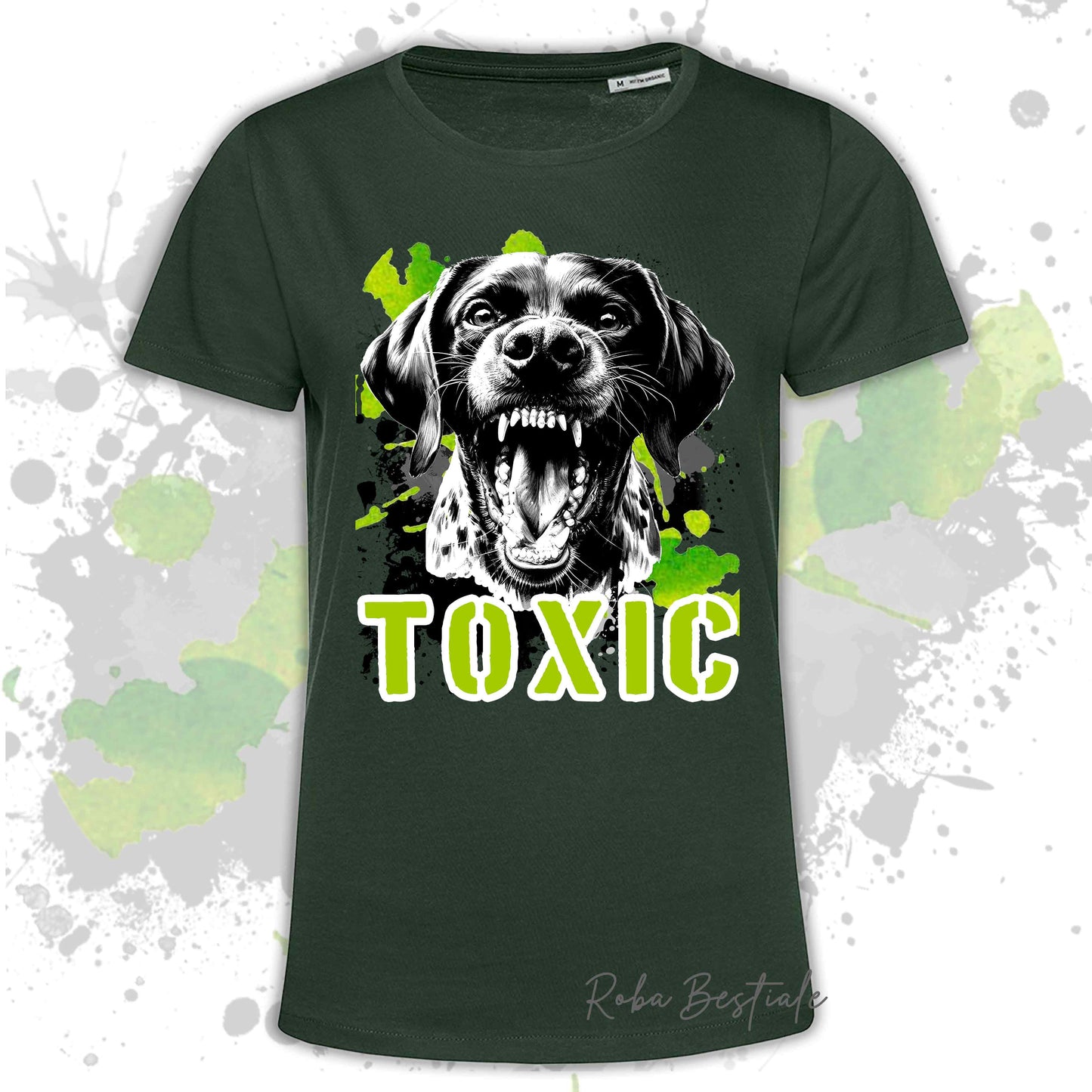 T-Shirt TOXIC - CANE DA FERMA TEDESCO A PELO CORTO - KURZHAAR - Uomo o Donna, disponibile in tanti colori - dalla XS alla 5XL