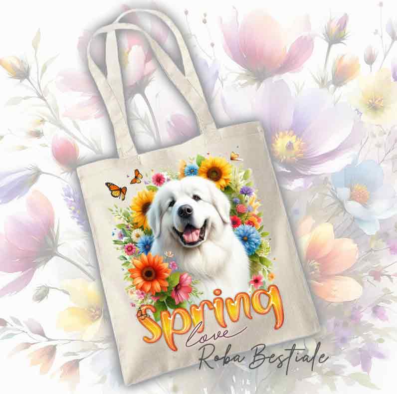 Shopper SPRING LOVE - CANE DA MONTAGNA DEI PIRENEI