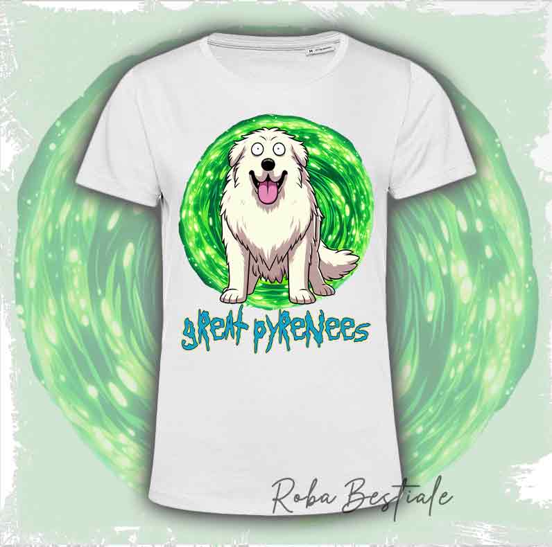 T-Shirt RICK & MORTY - CANE DA MONTAGNA DEI PIRENEI