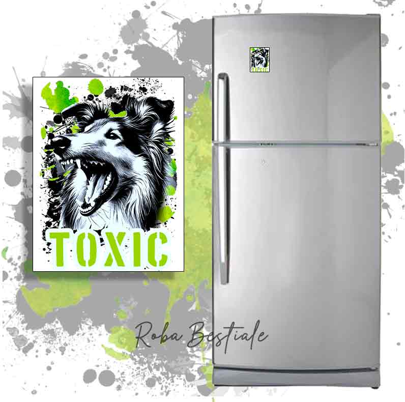 Calamita TOXIC - CANE DA PASTORE SCOZZESE a Pelo Lungo - in MDF - 7x5 cm