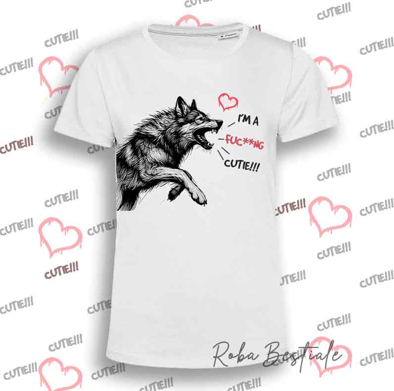 T-Shirt I'M A FUC**NG CUTIE - CANE LUPO CECOSLOVACCO - Uomo o Donna - dalla XS alla 5XL