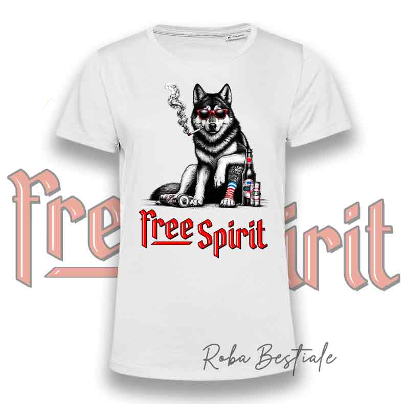 T-Shirt FREE SPIRIT - CANE LUPO CECOSLOVACCO