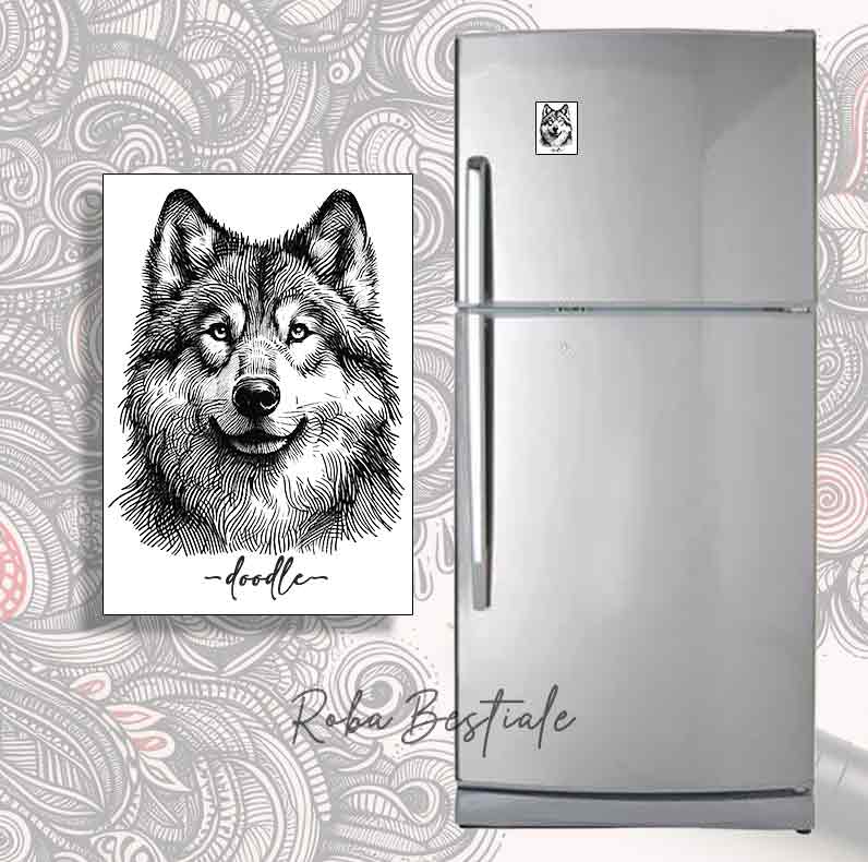 Magnete DOODLE - CANE LUPO CECOSLOVACCO