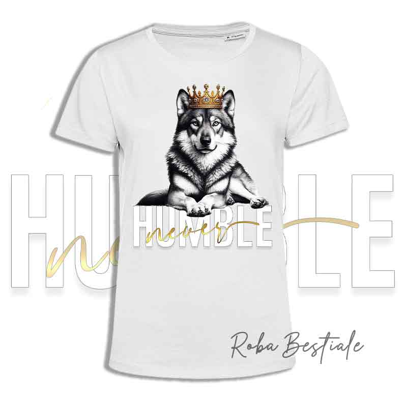 T-shirt NEVER HUMBLE - CANE LUPO DI SAARLOOS