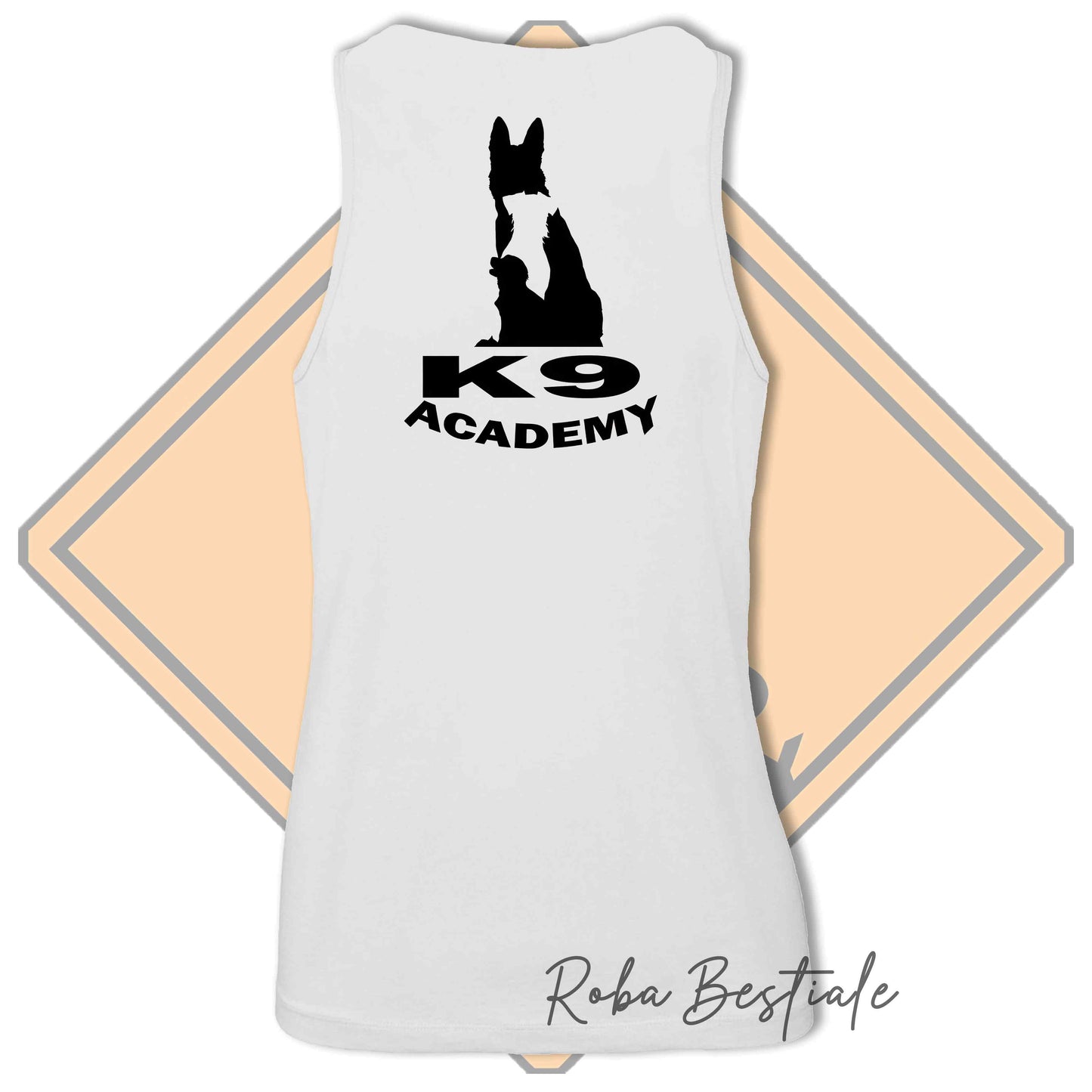 Canotta K9 ACADEMY - BIANCA, Uomo o Donna - dalla XS alla 3XL