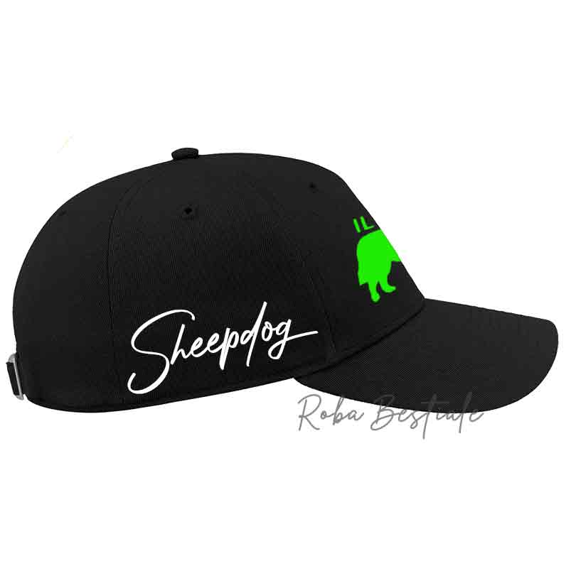 Cappellino IL LUPO NERO - 100% Cotone - Nero