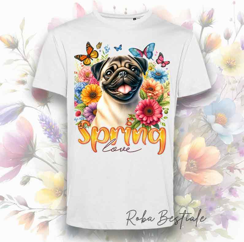 SPRING LOVE T-Shirt - PUG Fawn