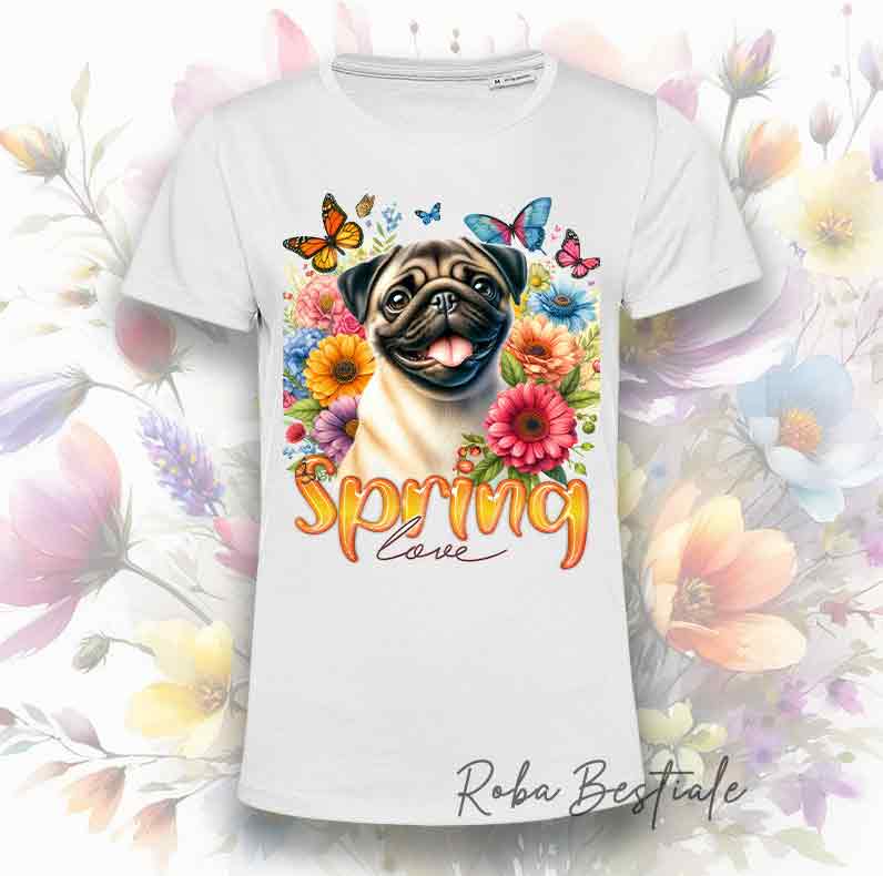 SPRING LOVE T-Shirt - PUG Fawn