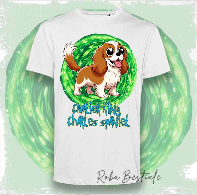 RICK & MORTY T-Shirt - CAVALIER KING CHARLES SPANIEL Blenheim
