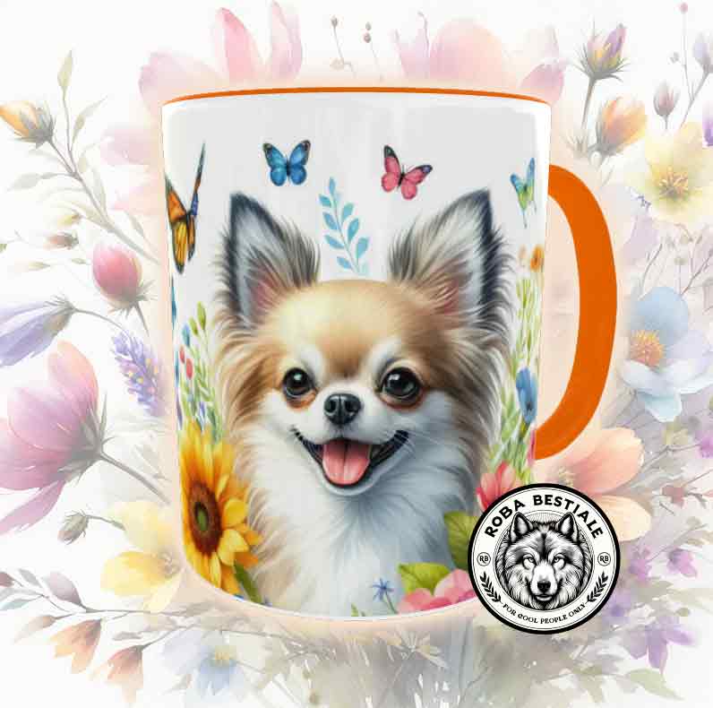 SPRING LOVE Mug - Long Haired CHIHUAHUA
