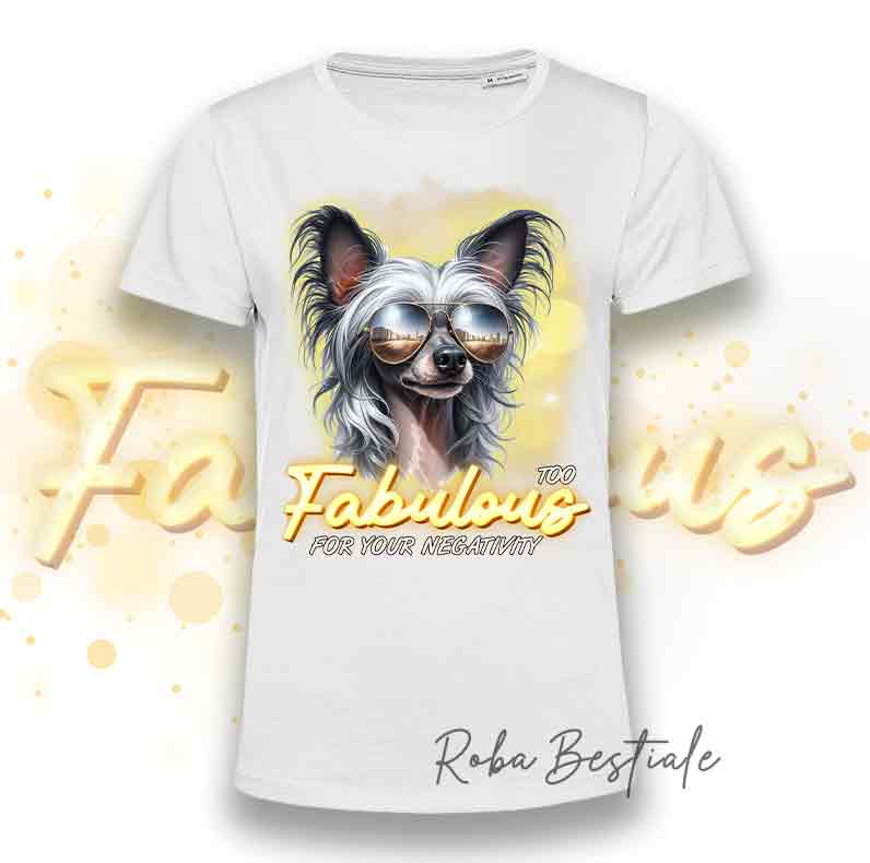TOO FABULOUS - CHINESE CRESTED DOG T-Shirt Grey