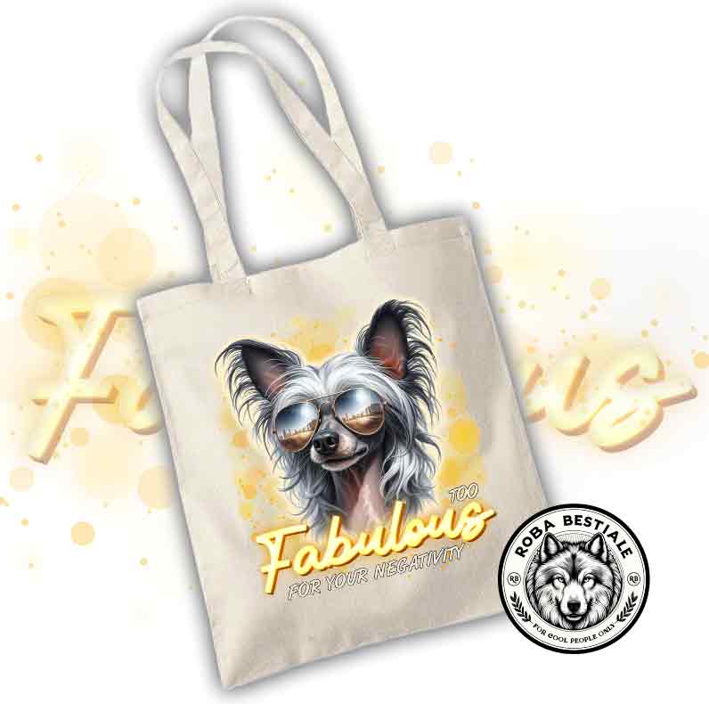TOO FABULOUS Shopper - CHINESE CRESTED DOG