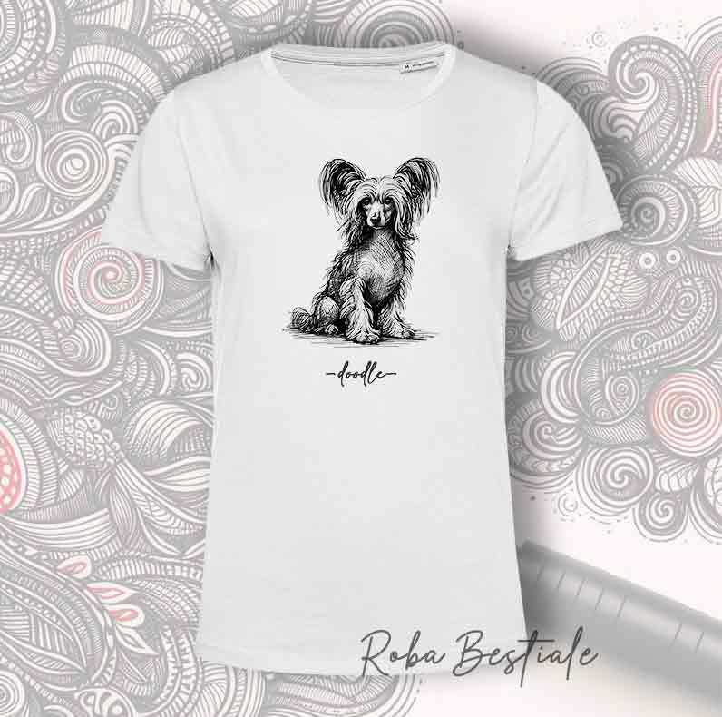 DOODLE T-Shirt - CHINESE CRESTED DOG Hairless