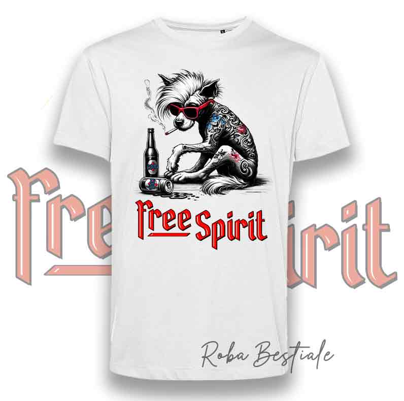 T-Shirt FREE SPIRIT - CHINESE CRESTED DOG