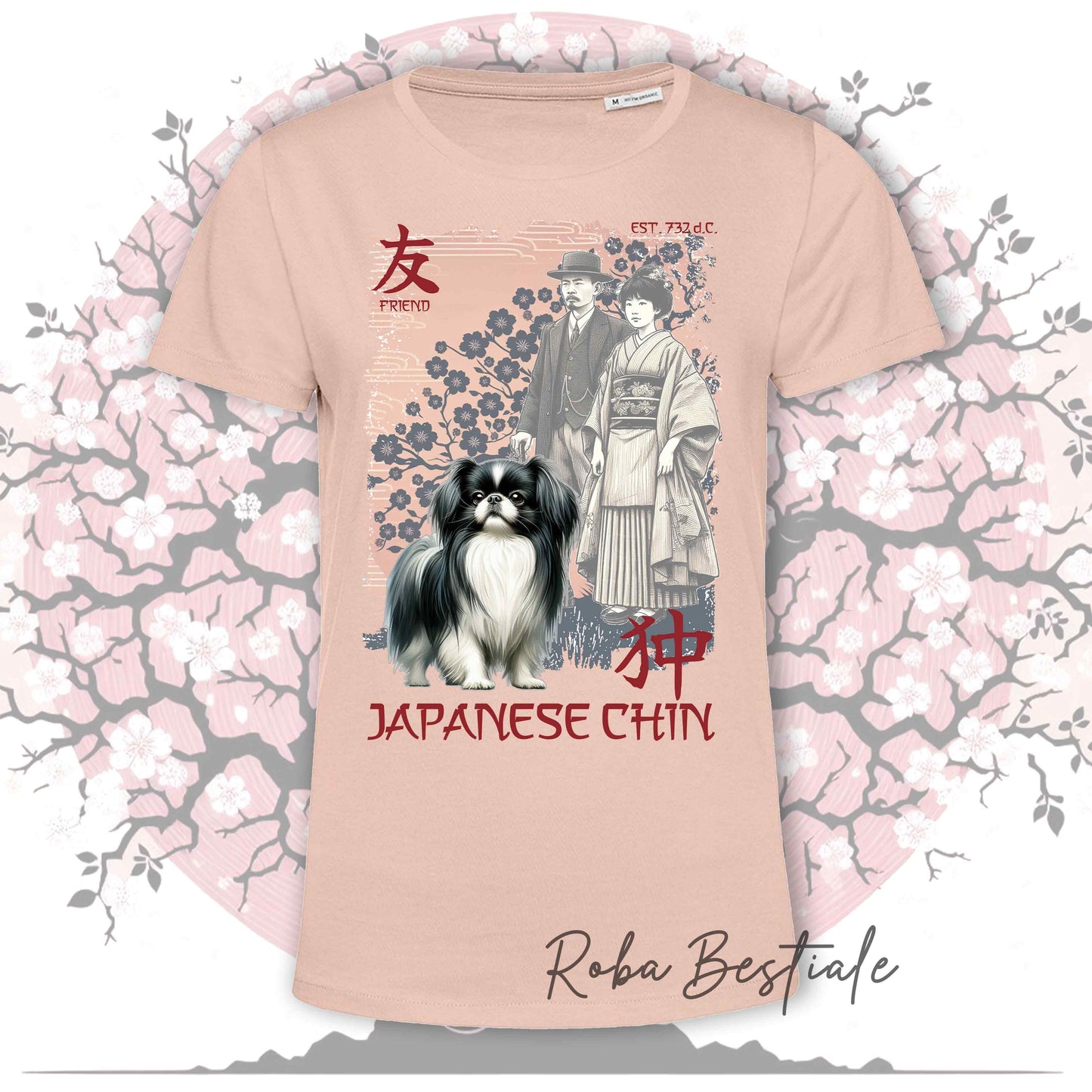 T-Shirt JAPAN STYLE "PRIDE" - CHIN GIAPPONESE - da DONNA, in tanti colori! Dalla XS alla 3XL