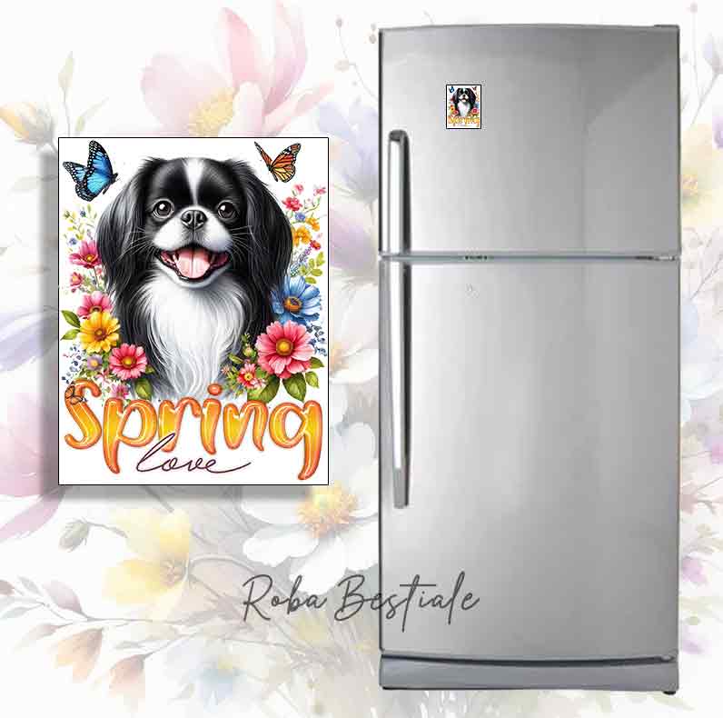 Magnete SPRING LOVE - CHIN GIAPPONESE Bianco & Nero